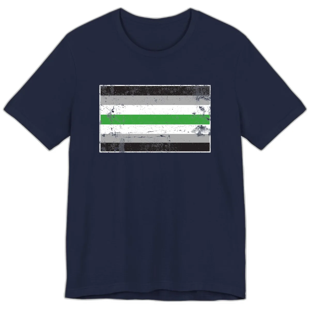 Demigender Pride Flag Stripes Premium T-Shirt in Navy