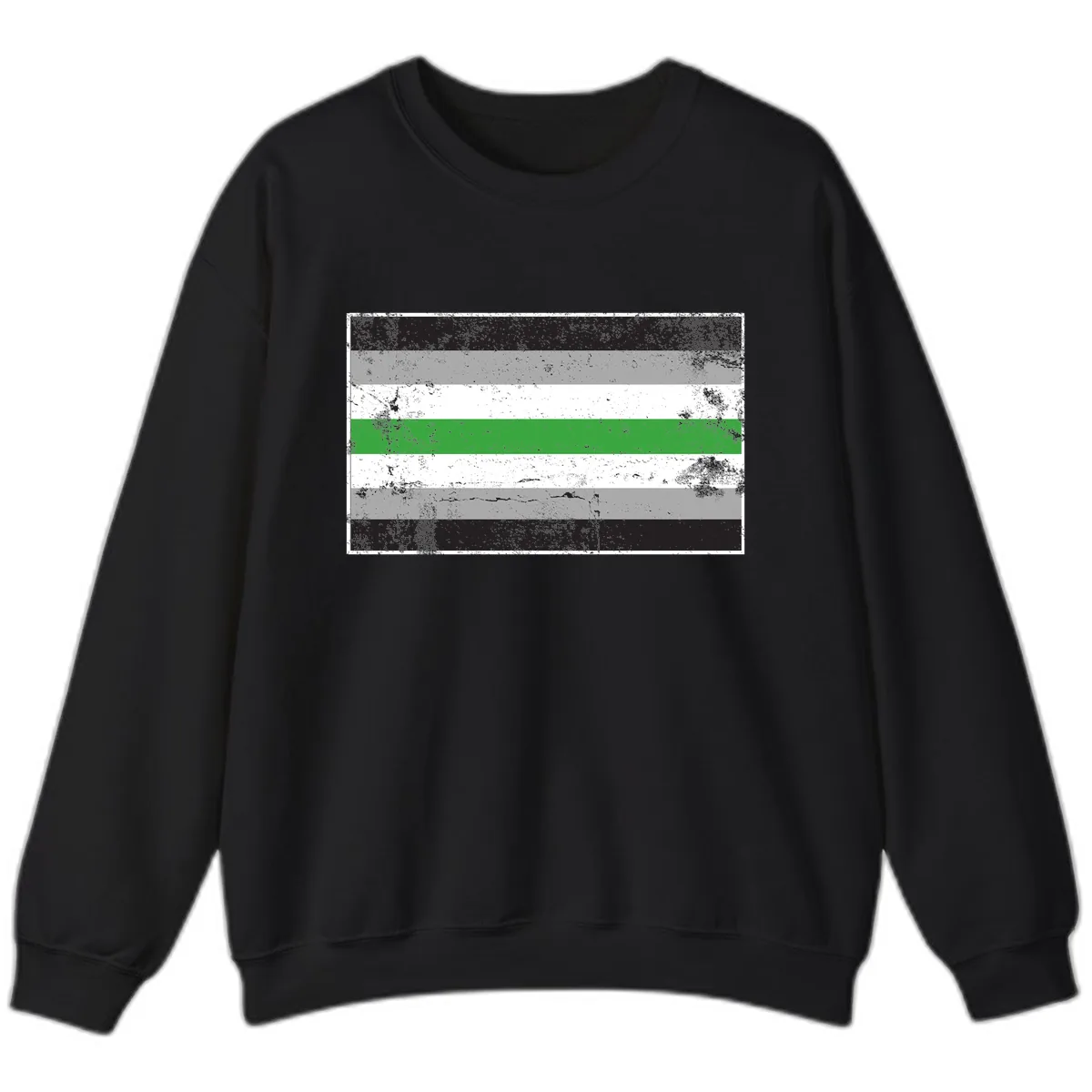 Demigender Pride Flag Stripes Sweatshirt in Black