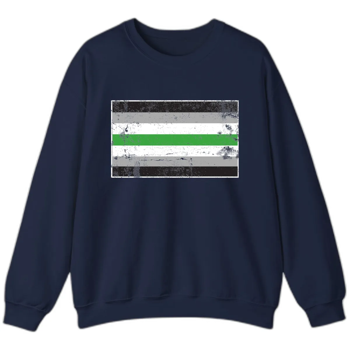 Demigender Pride Flag Stripes Sweatshirt in Navy