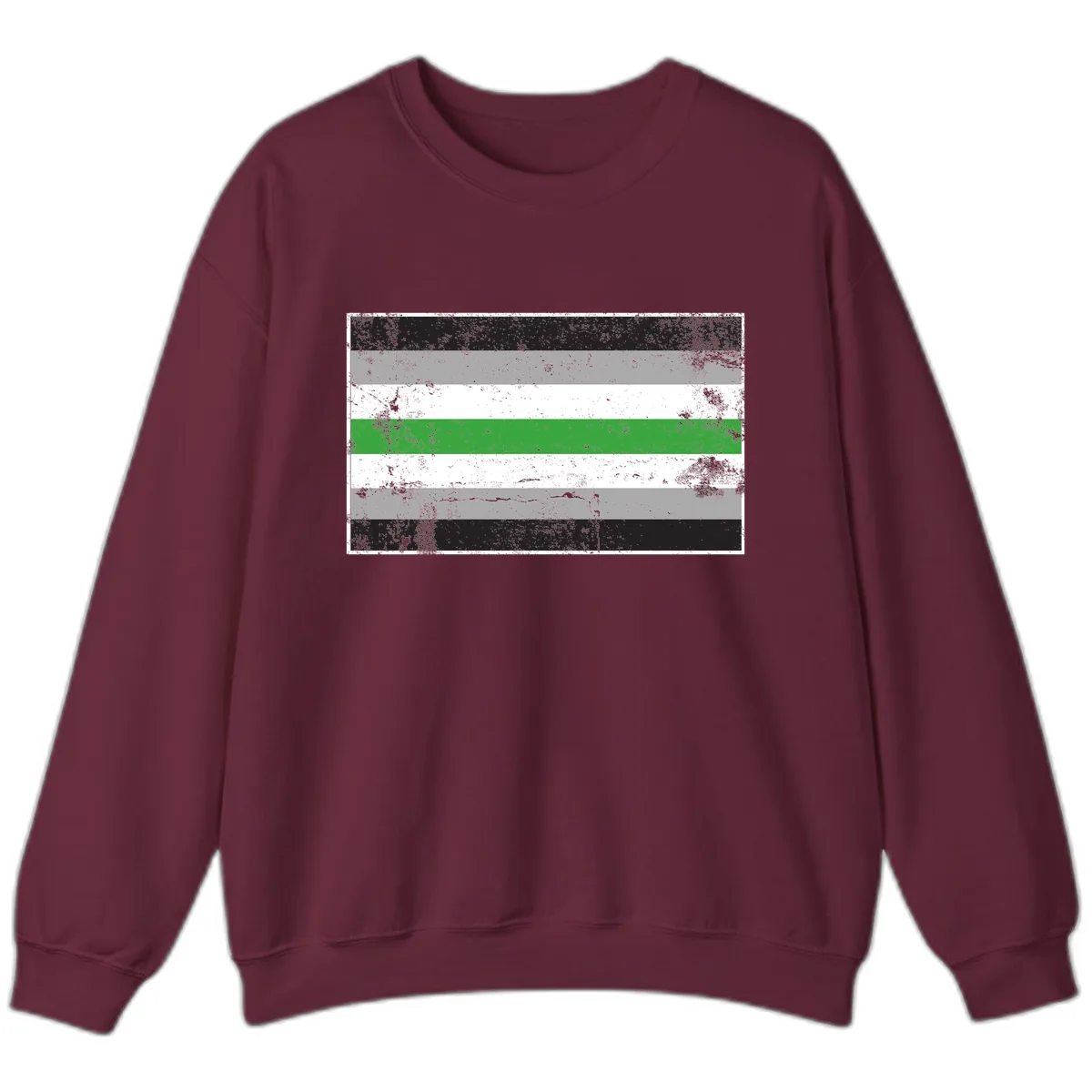 Demigender Pride Flag Stripes Sweatshirt in Maroon