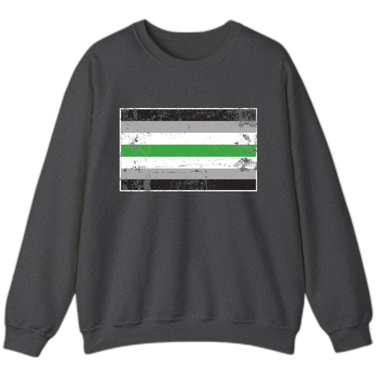 Demigender Pride Flag Stripes Sweatshirt in Dark Heather