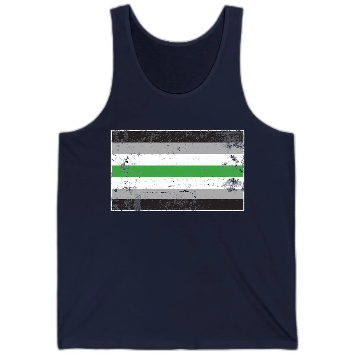 Demigender Pride Flag Stripes Tank in Navy