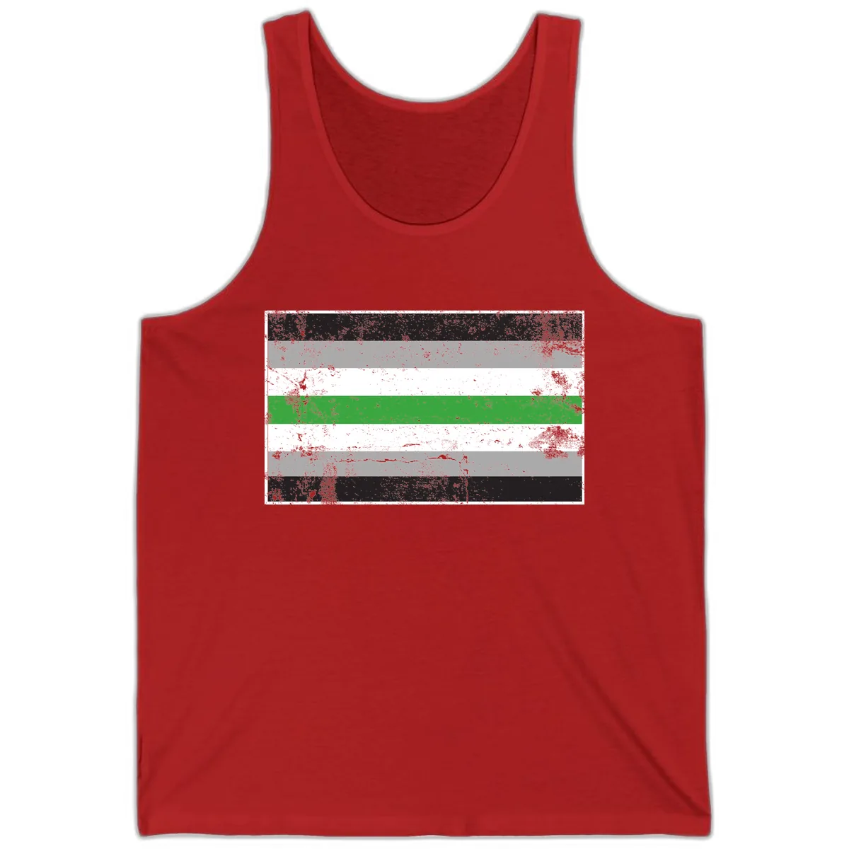 Demigender Pride Flag Stripes Tank in Red