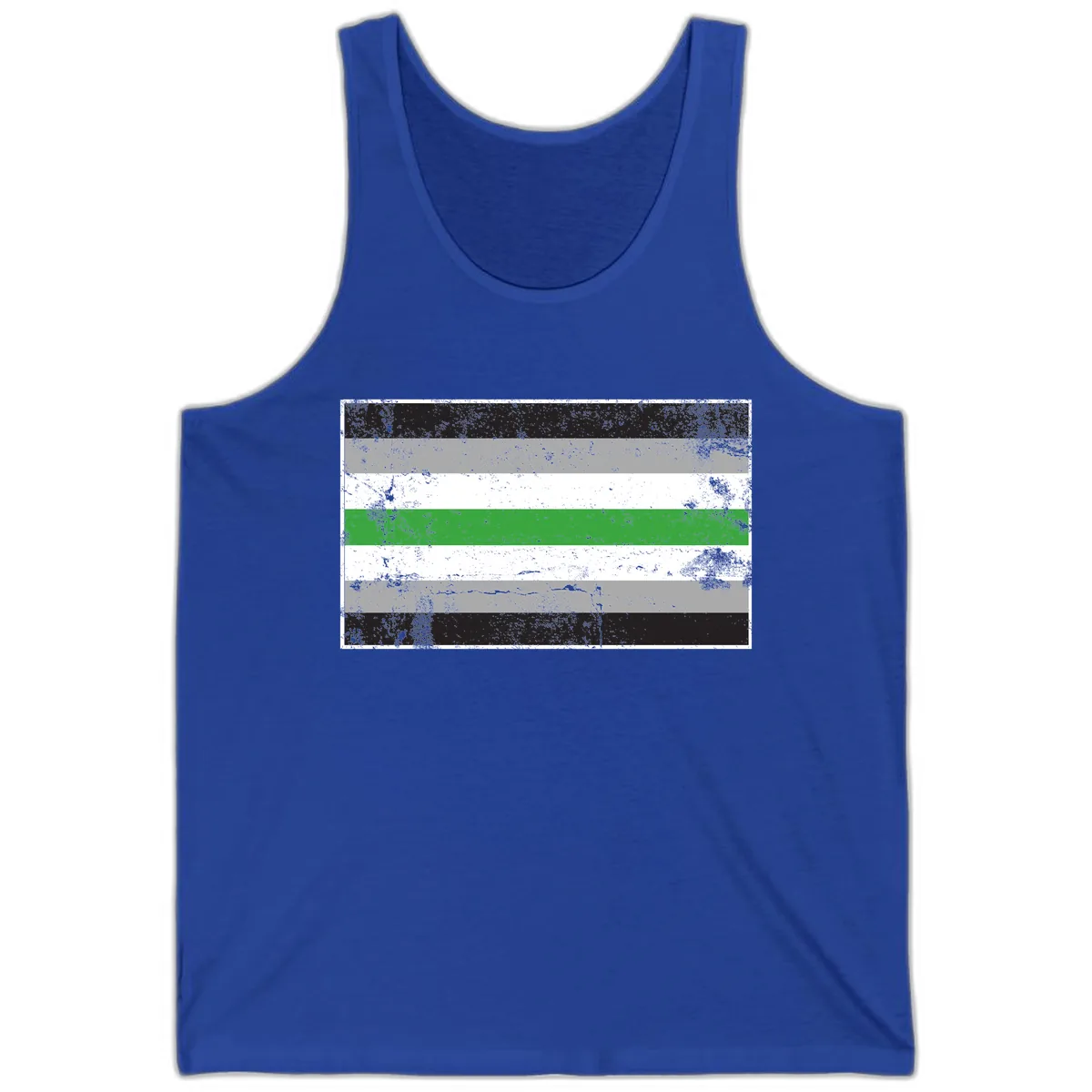 Demigender Pride Flag Stripes Tank in True Royal