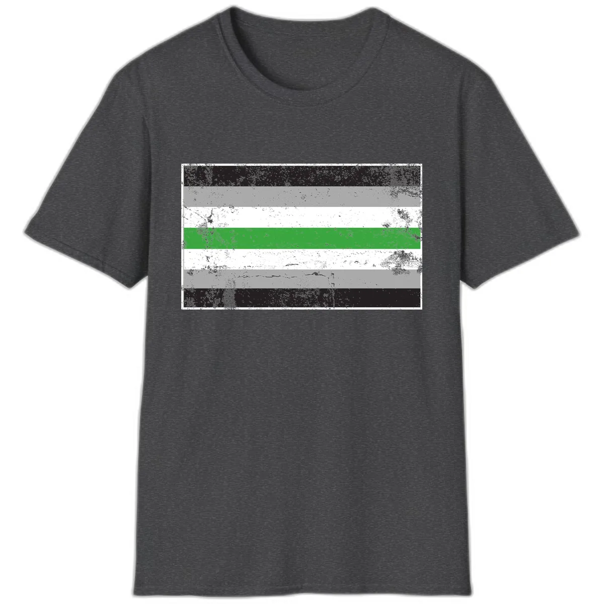 Demigender Pride Flag Stripes T-Shirt in Dark Heather