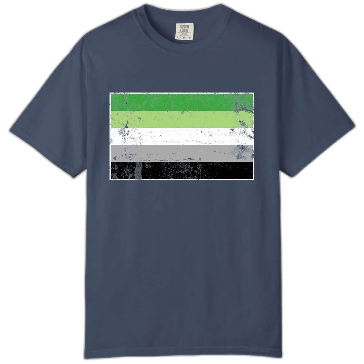 Demigender Pride Flag Stripes Comfort Color in Midnight