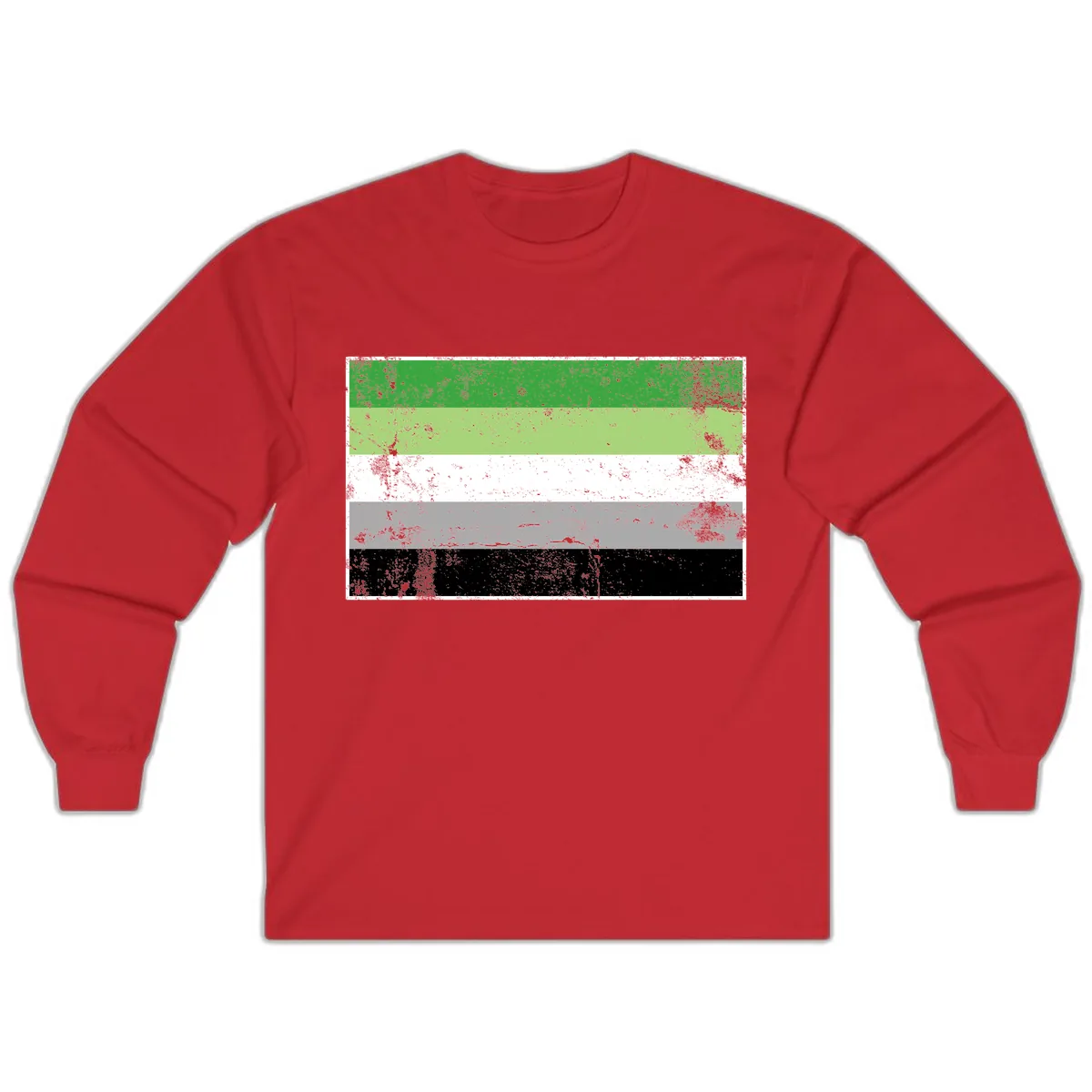 Demigender Pride Flag Stripes Long Sleeve in Red