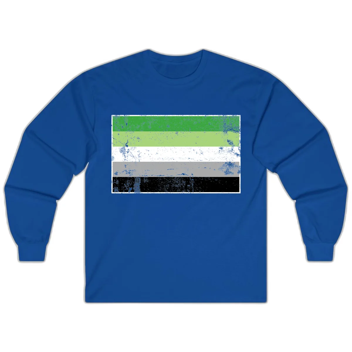 Demigender Pride Flag Stripes Long Sleeve in Royal