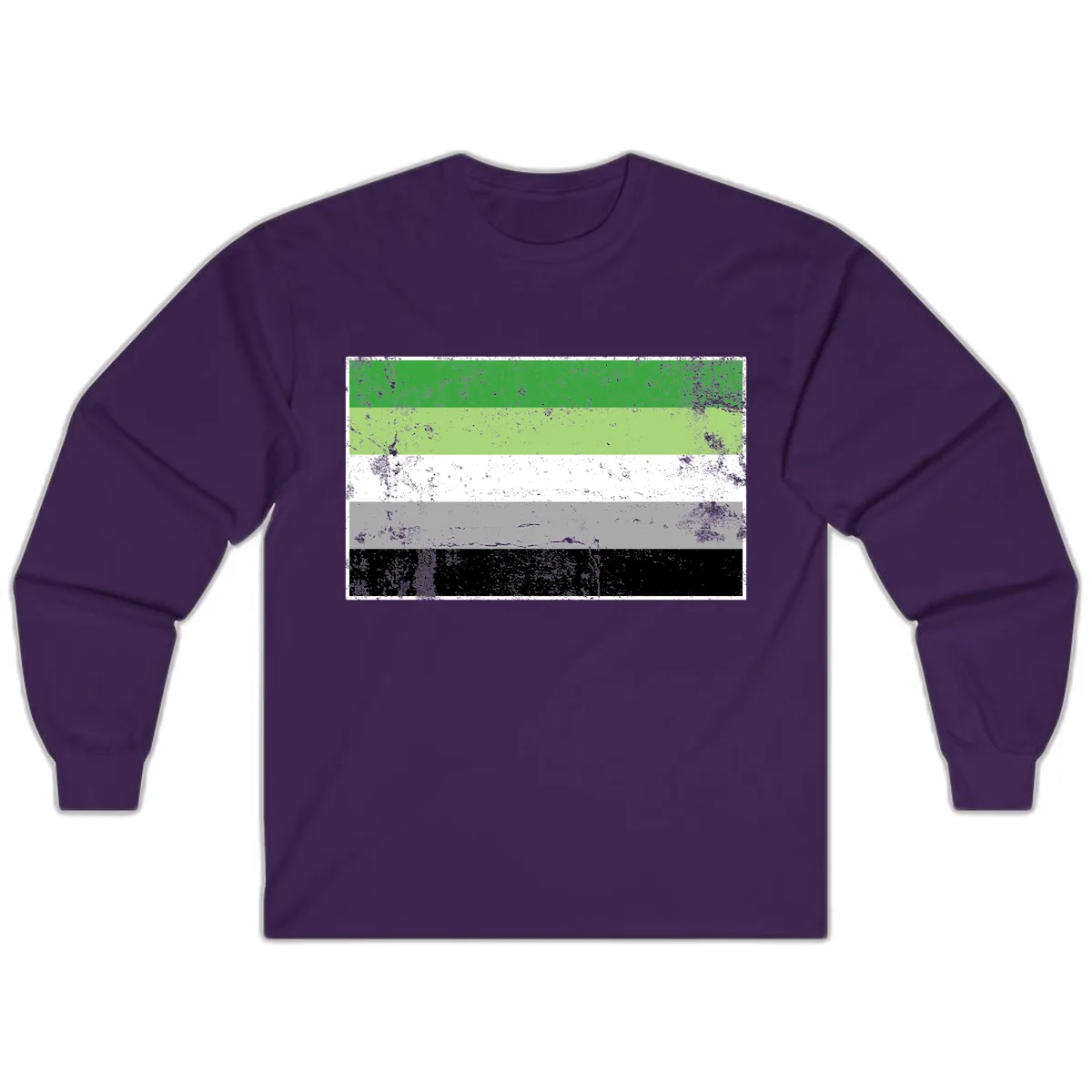 Demigender Pride Flag Stripes Long Sleeve in Purple