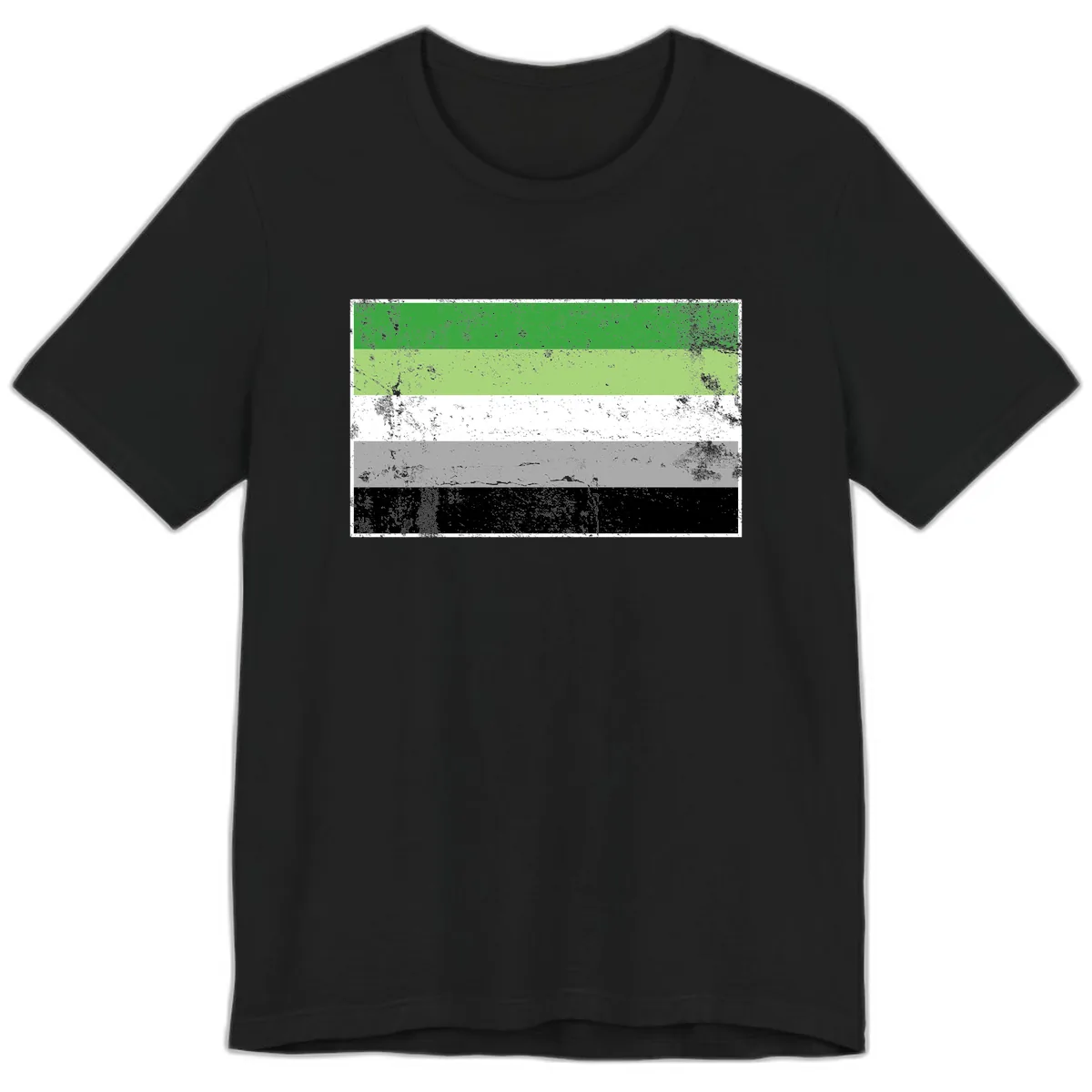 Demigender Pride Flag Stripes Premium T-Shirt in Black