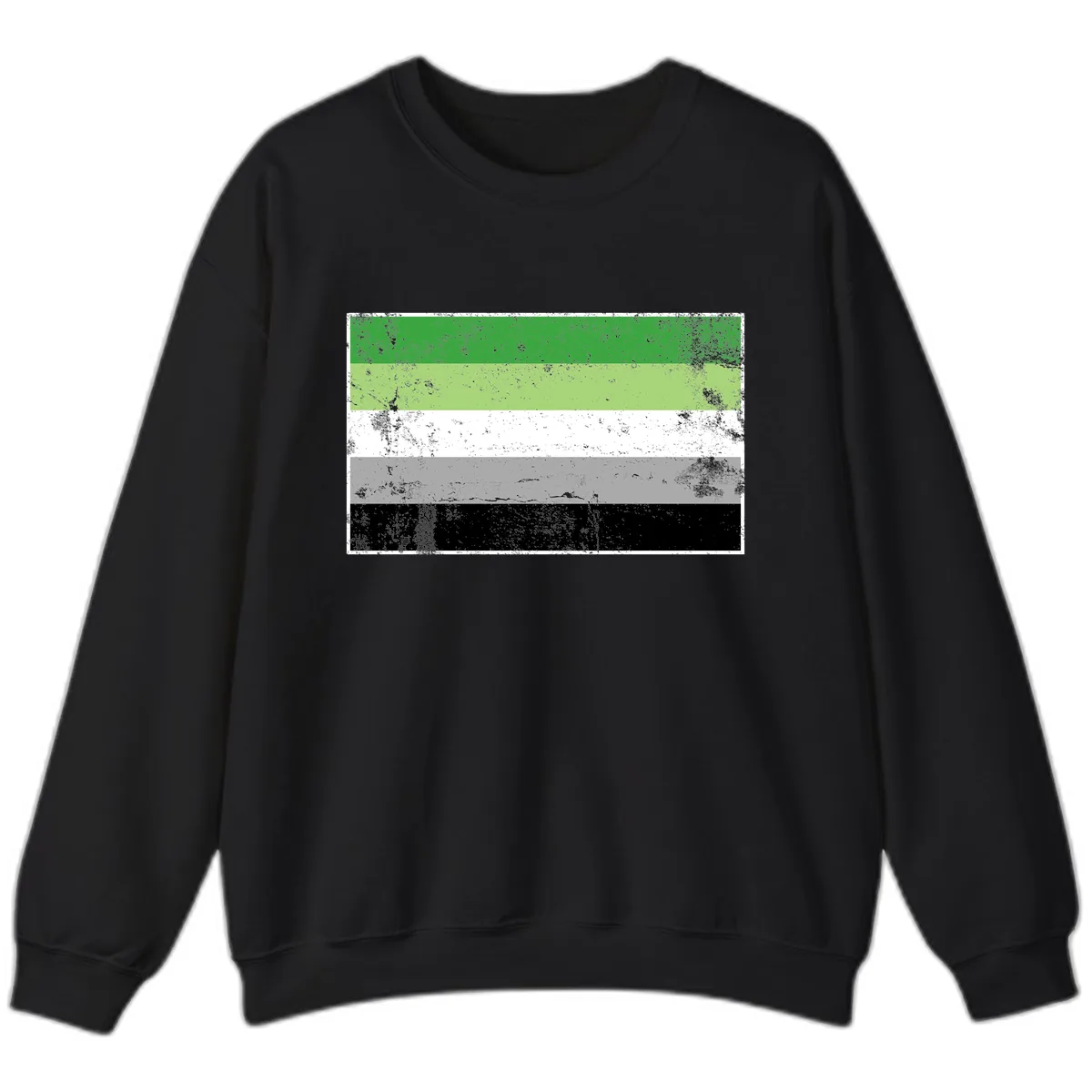 Demigender Pride Flag Stripes Sweatshirt in Black