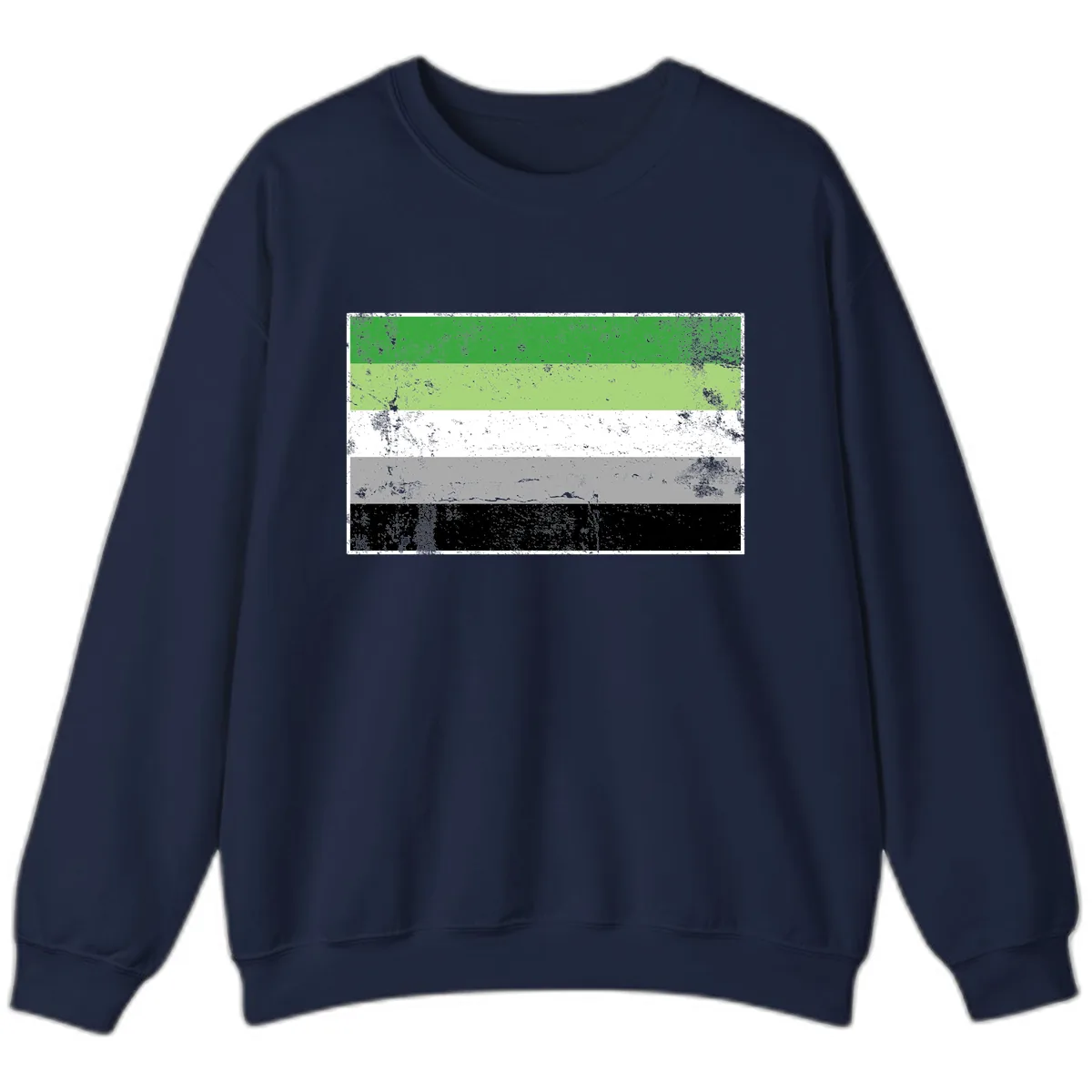 Demigender Pride Flag Stripes Sweatshirt in Navy