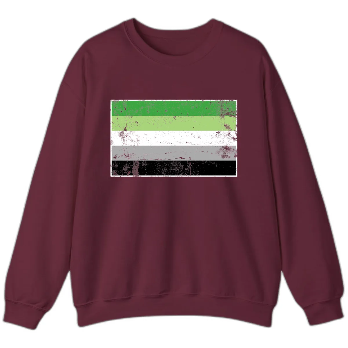 Demigender Pride Flag Stripes Sweatshirt in Maroon
