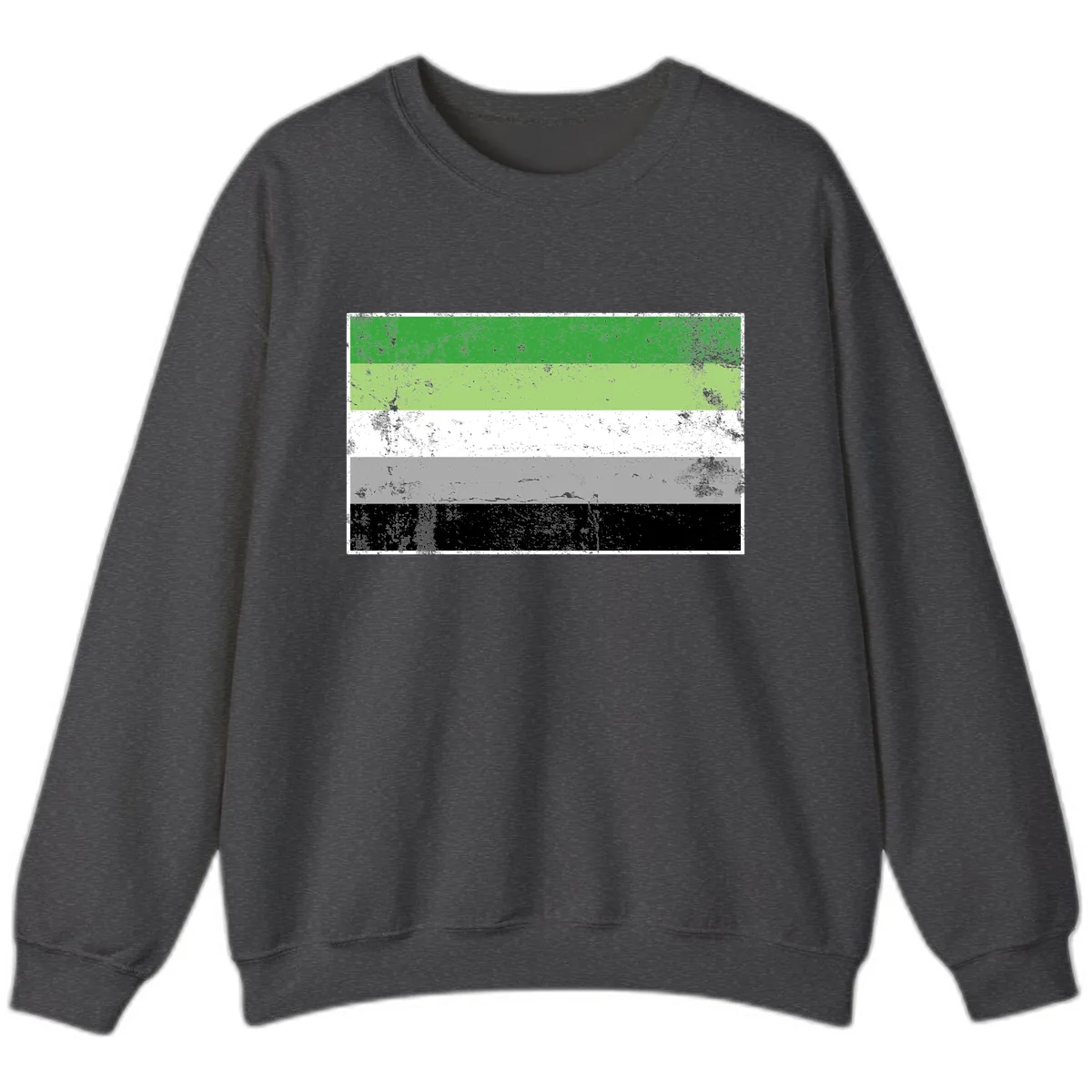 Demigender Pride Flag Stripes Sweatshirt in Dark Heather