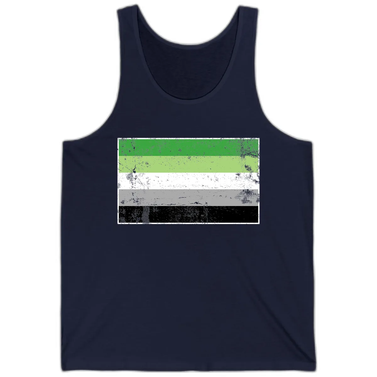 Demigender Pride Flag Stripes Tank in Navy