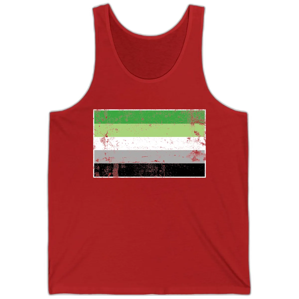Demigender Pride Flag Stripes Tank in Red