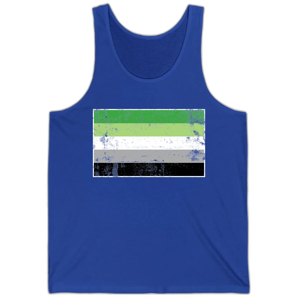 Demigender Pride Flag Stripes Tank in True Royal