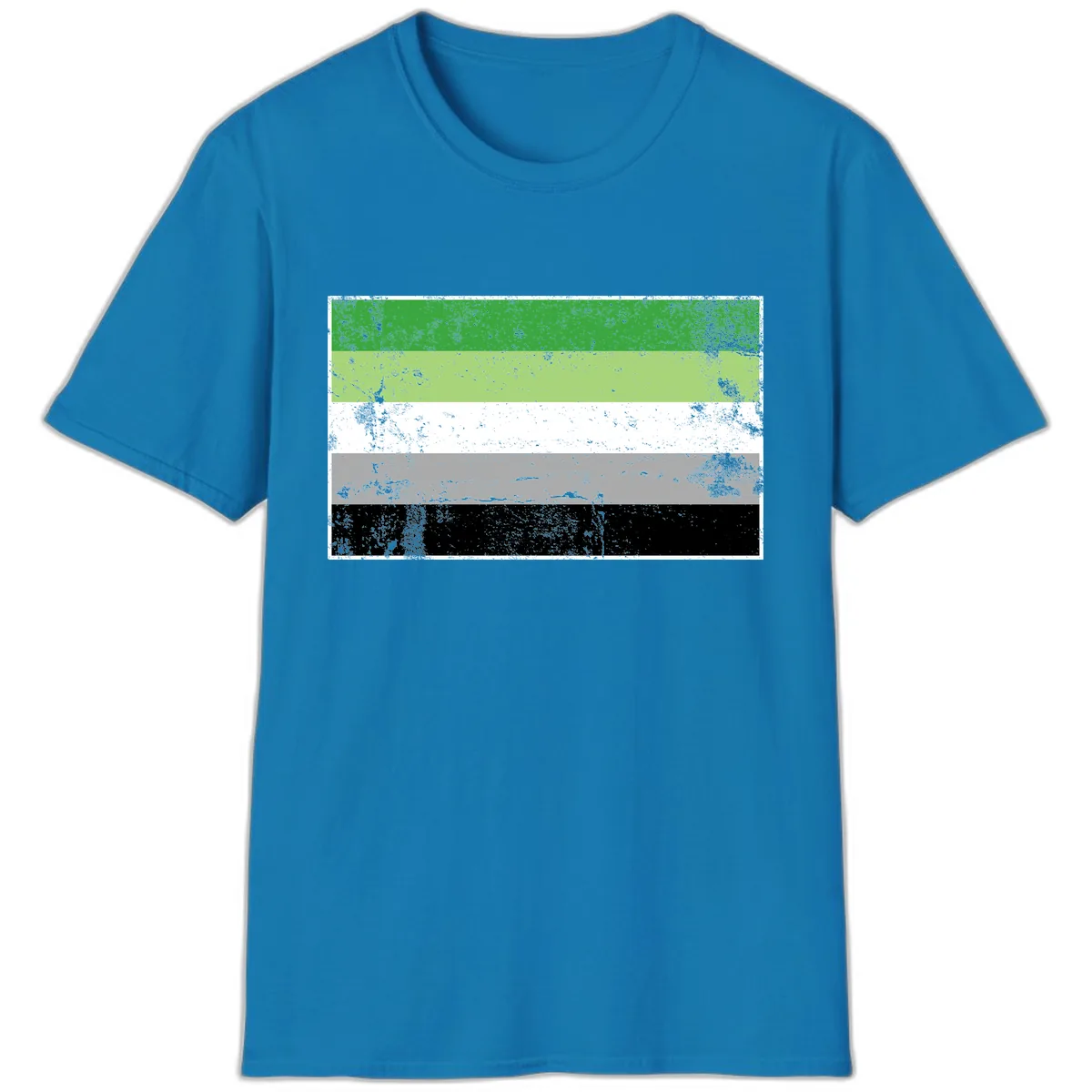 Demigender Pride Flag Stripes T-Shirt in Sapphire