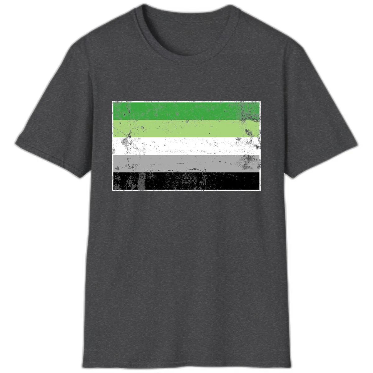 Demigender Pride Flag Stripes T-Shirt in Dark Heather