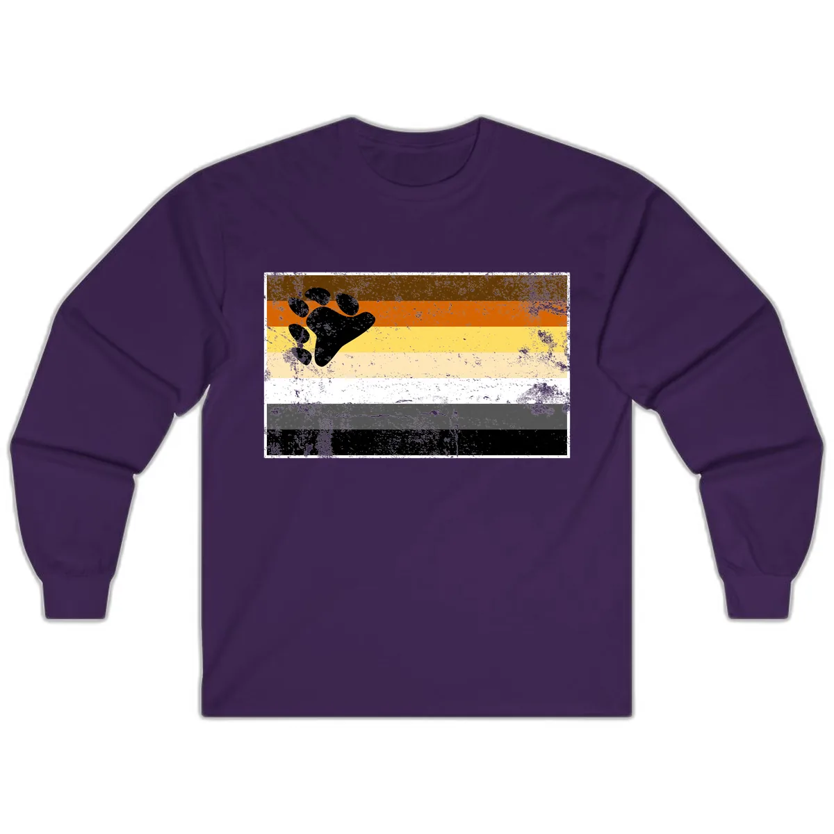 Bear Paw Pride Flag Long Sleeve in Purple