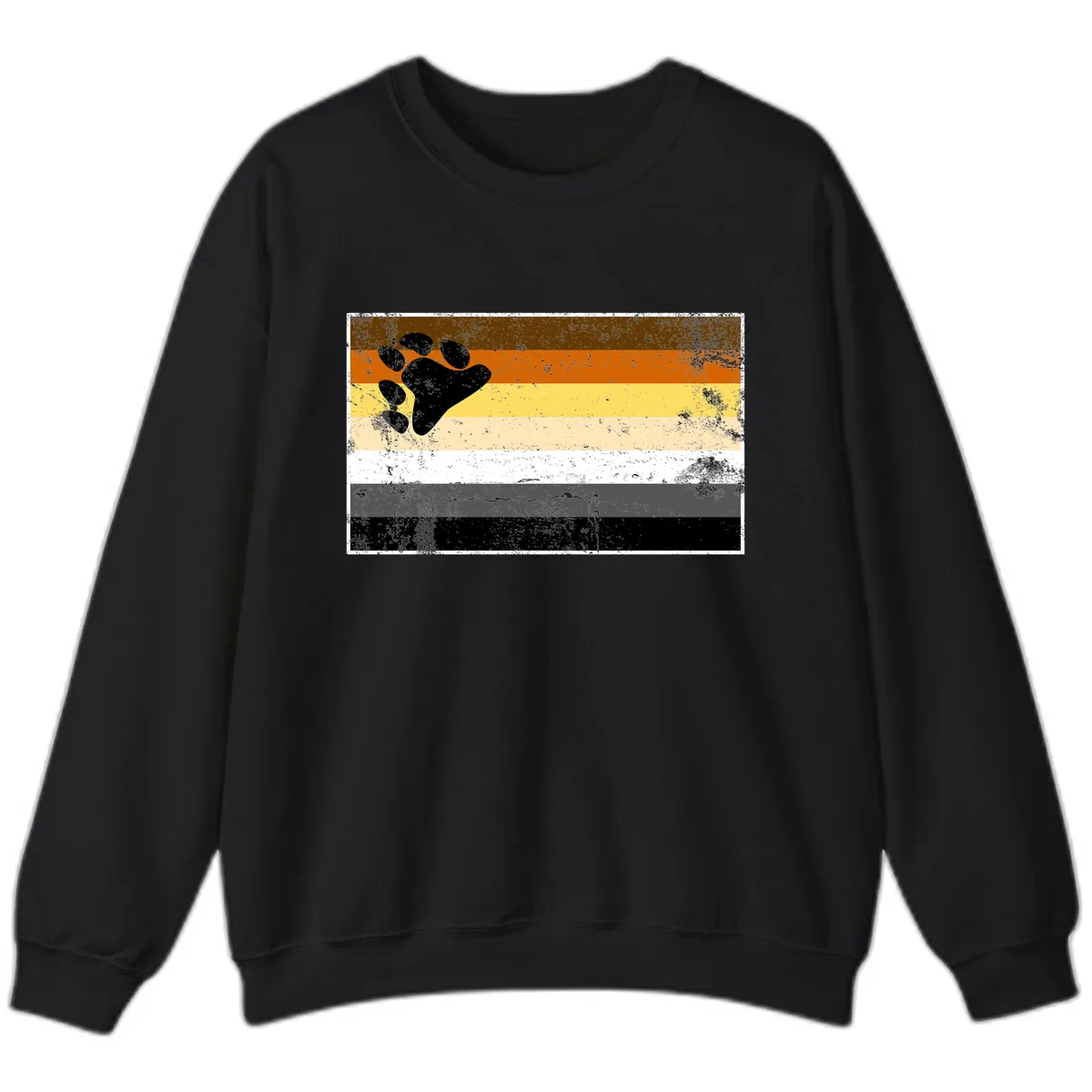 Bear Paw Pride Flag Sweatshirt in Black