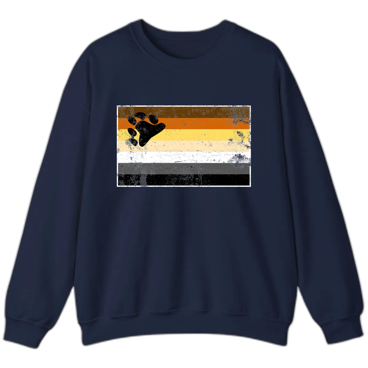 Bear Paw Pride Flag Sweatshirt in Navy