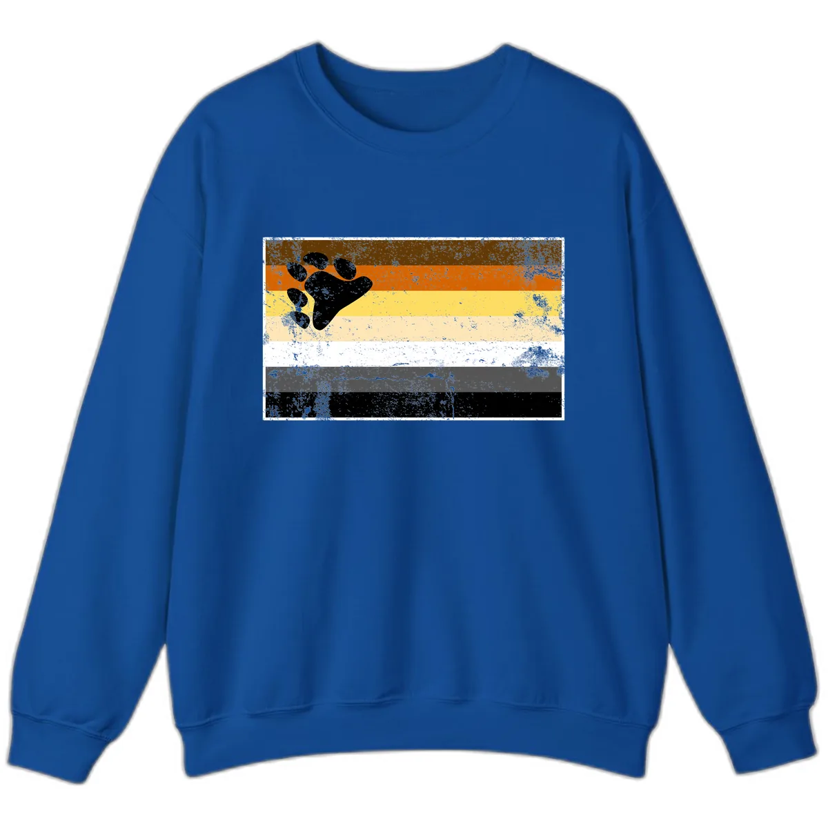 Bear Paw Pride Flag Sweatshirt in Royal