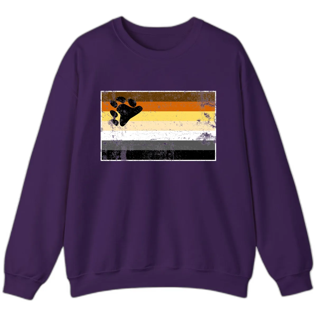 Bear Paw Pride Flag Sweatshirt in Purple