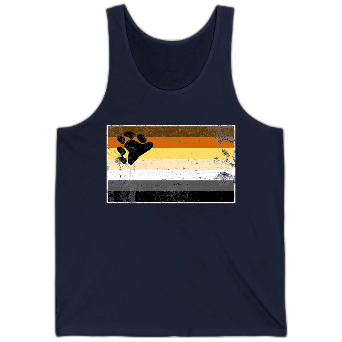 Bear Paw Pride Flag Tank in Navy