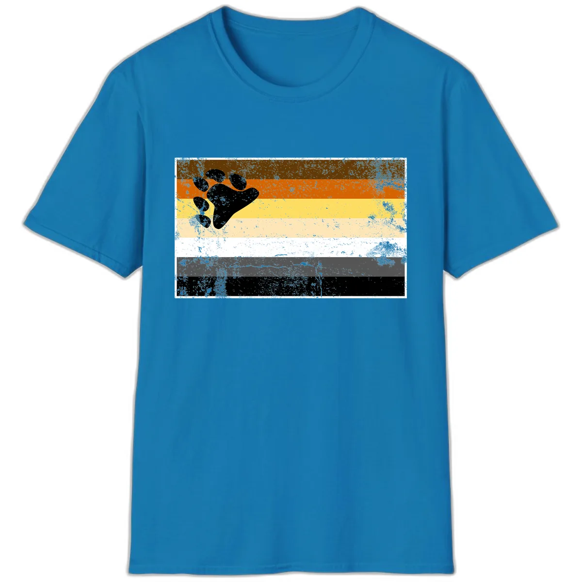 Bear Paw Pride Flag T-Shirt in Sapphire