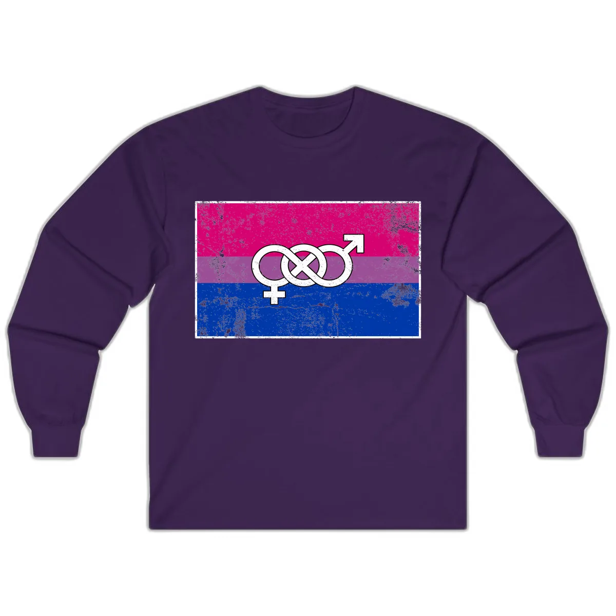 Bisexual Infinity Symbol Pride Flag Long Sleeve in Purple