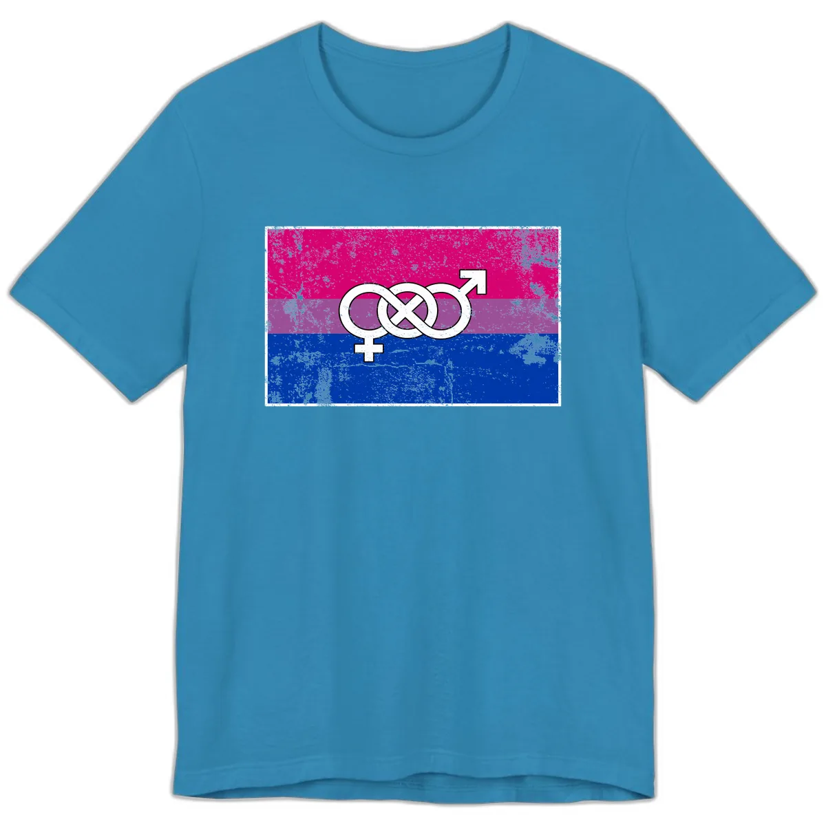 Bisexual Infinity Symbol Pride Flag Premium T-Shirt in Aqua