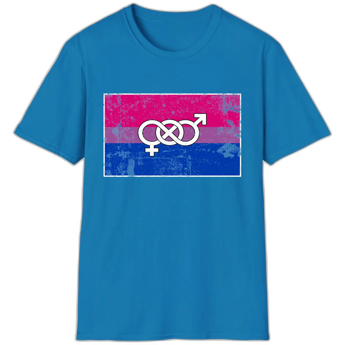 Bisexual Infinity Symbol Pride Flag T-Shirt in Sapphire