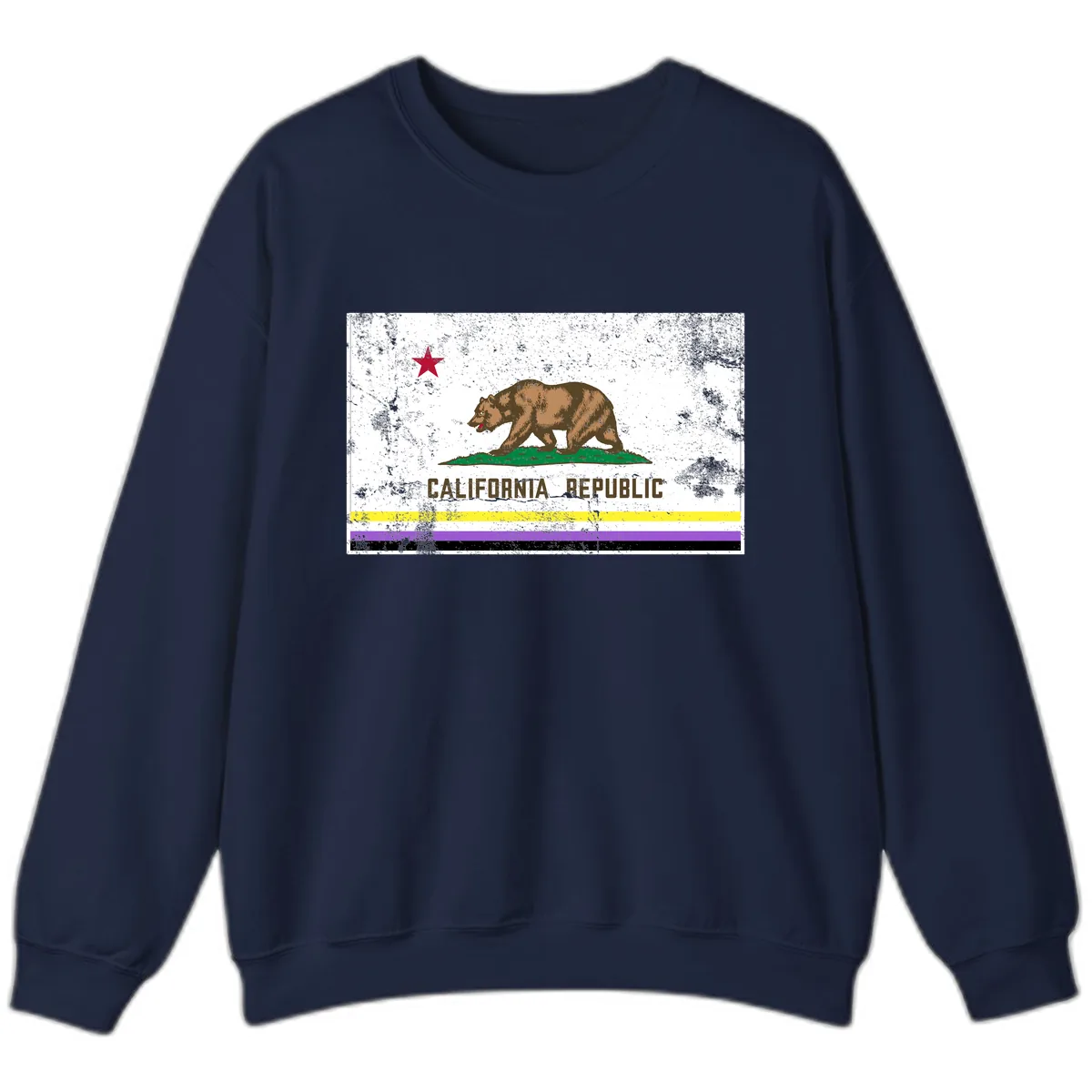 California Republic Pride Flag Sweatshirt in Navy