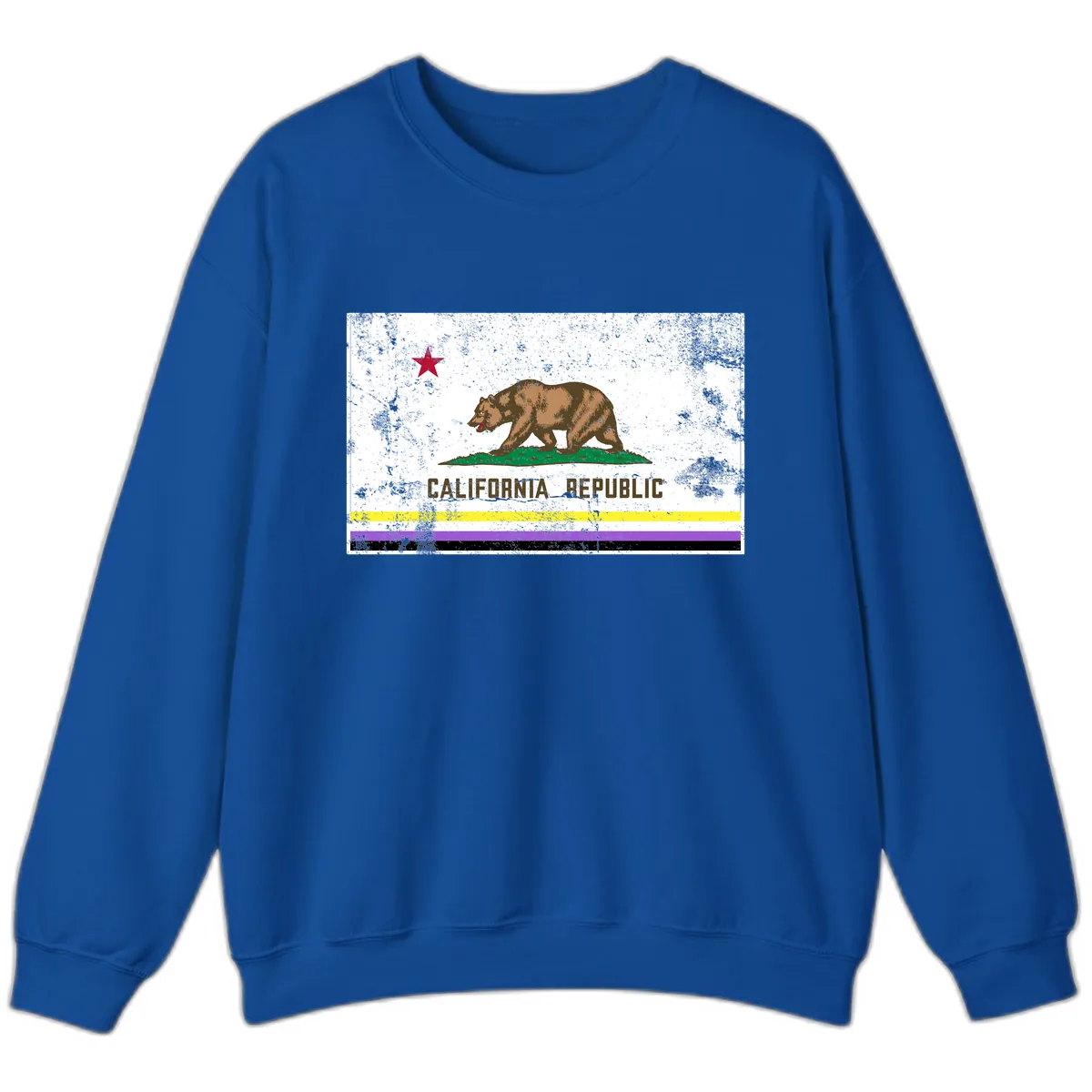 California Republic Pride Flag Sweatshirt in Royal