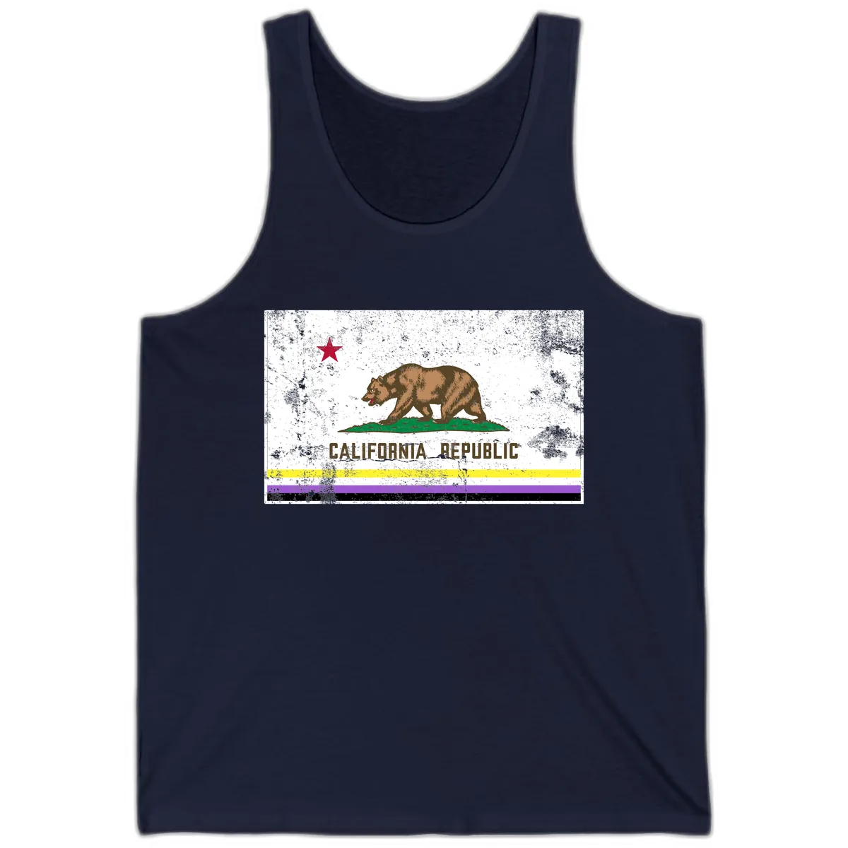 California Republic Pride Flag Tank in Navy