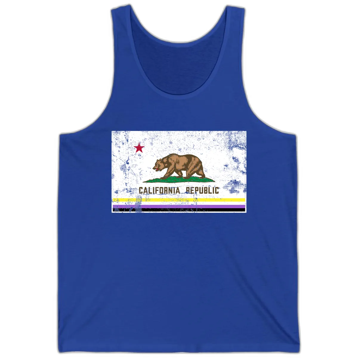 California Republic Pride Flag Tank in True Royal