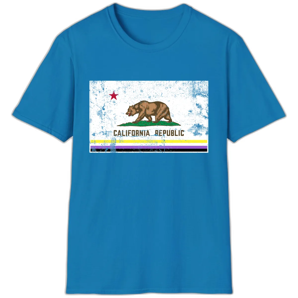 California Republic Pride Flag T-Shirt in Sapphire
