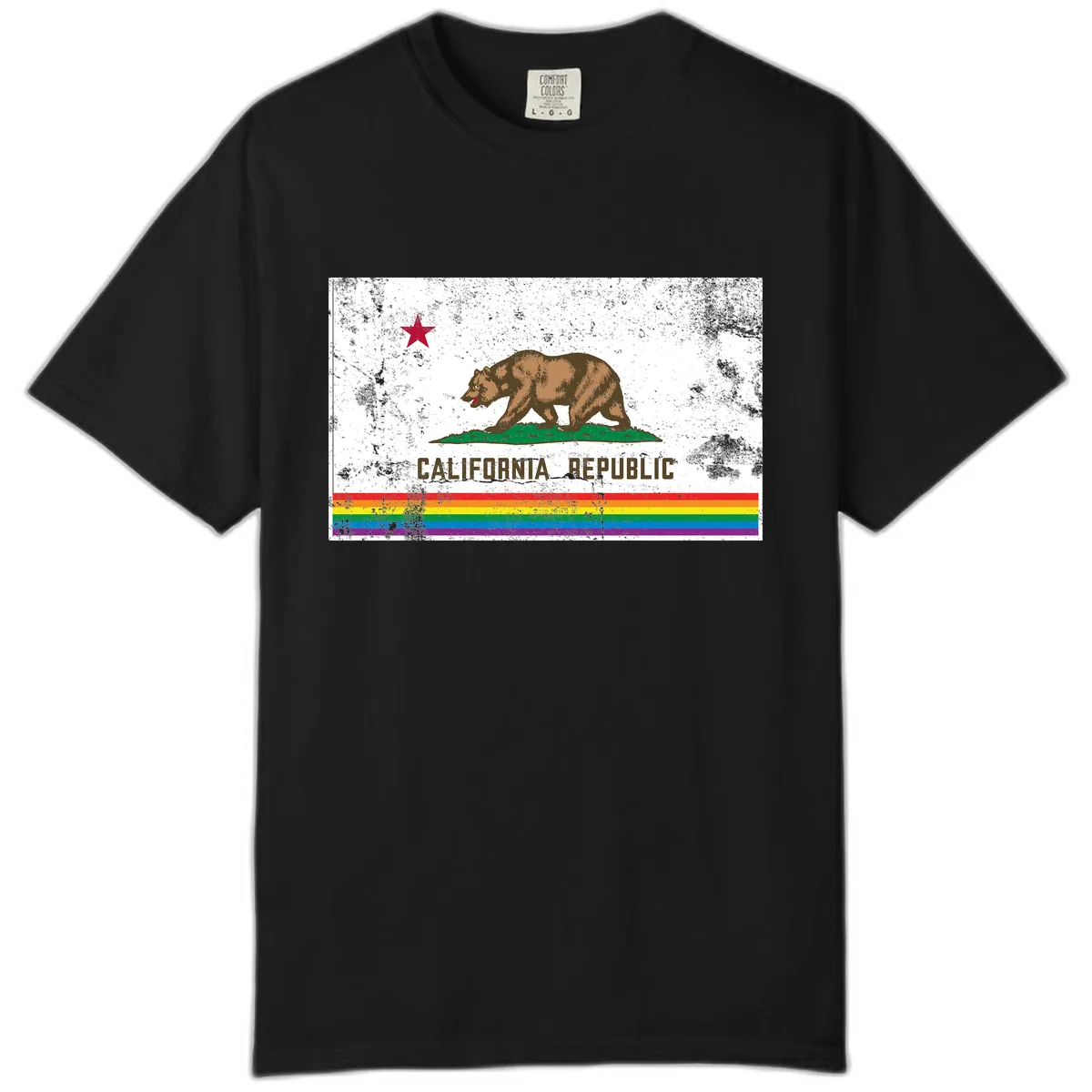 California Republic Pride Bear Comfort Color in Black