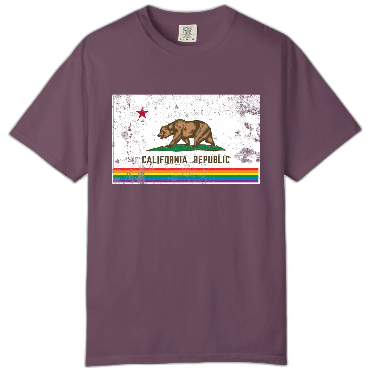 California Republic Pride Bear Comfort Color in Berry