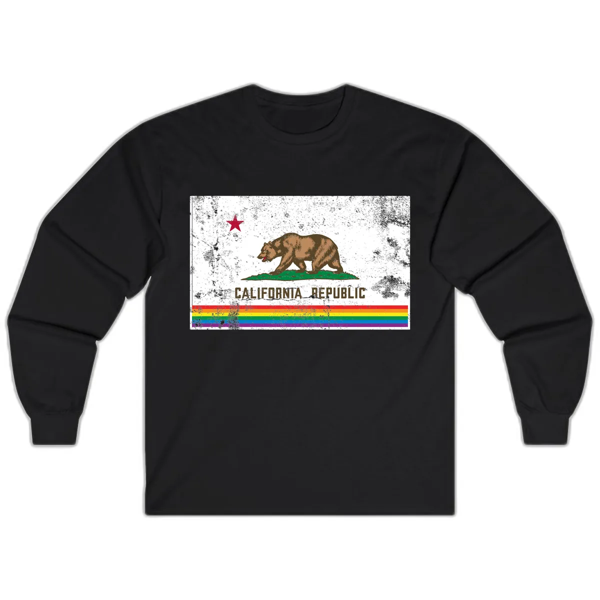 California Republic Pride Bear Long Sleeve in Black