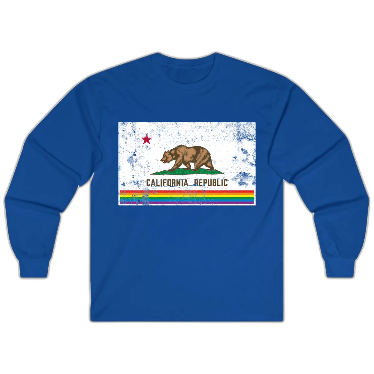 California Republic Pride Bear Long Sleeve in Royal