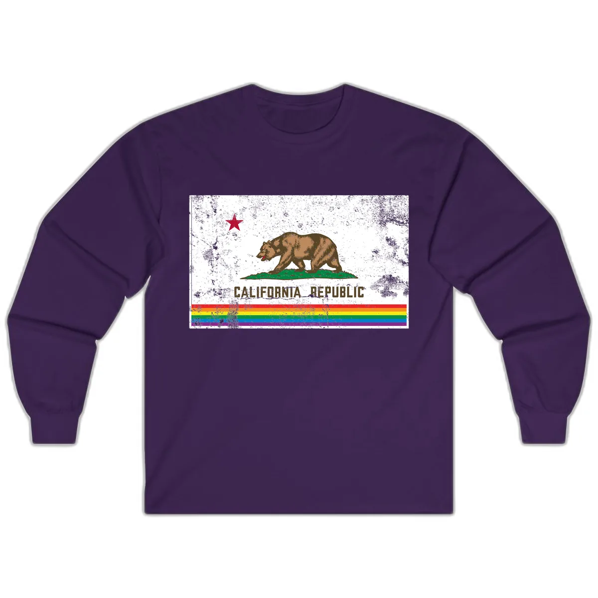 California Republic Pride Bear Long Sleeve in Purple