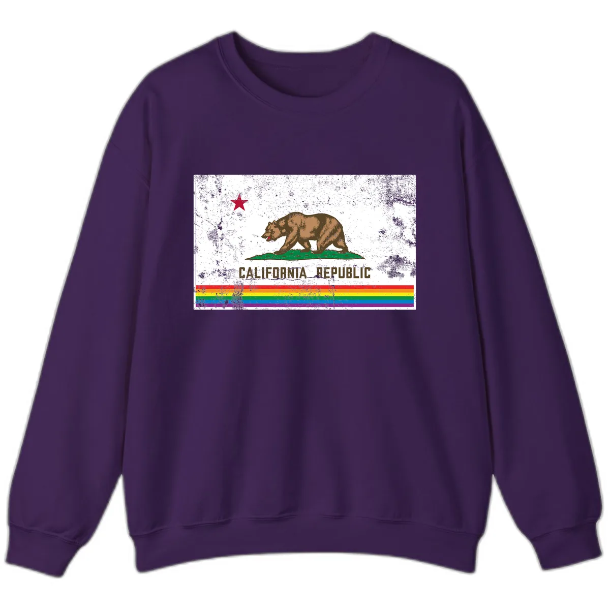 California Republic Pride Bear Sweatshirt in Purple