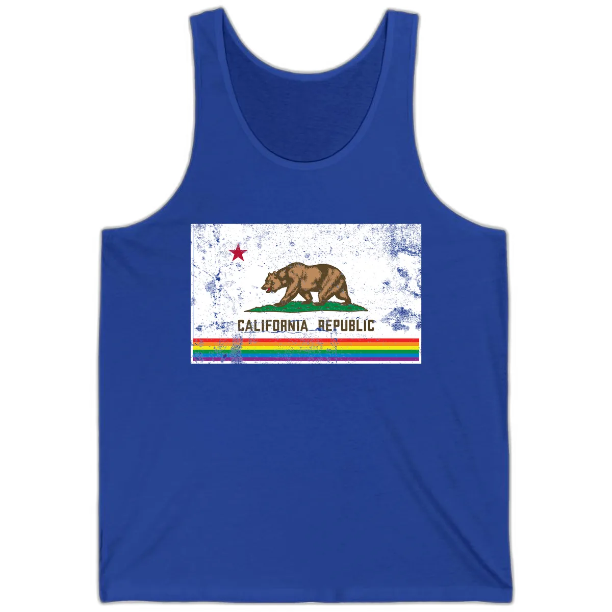 California Republic Pride Bear Tank in True Royal