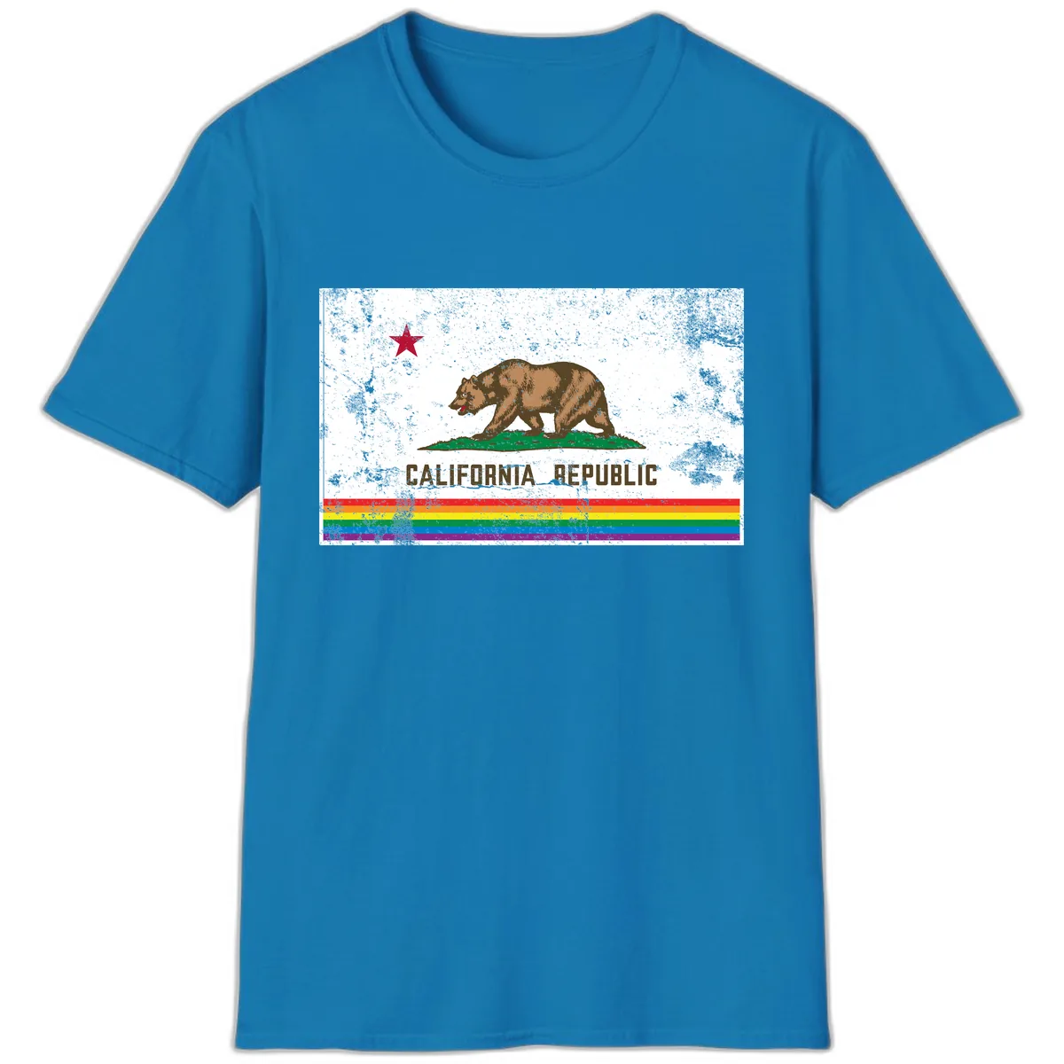 California Republic Pride Bear T-Shirt in Sapphire