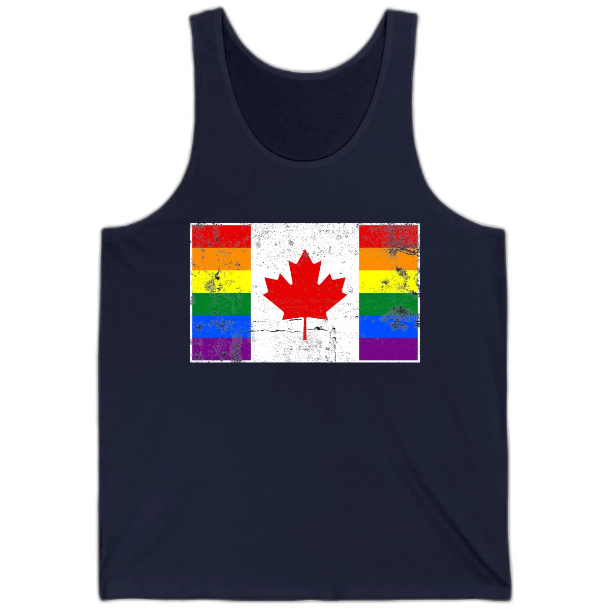 Canada Pride Rainbow Flag Tank in Navy
