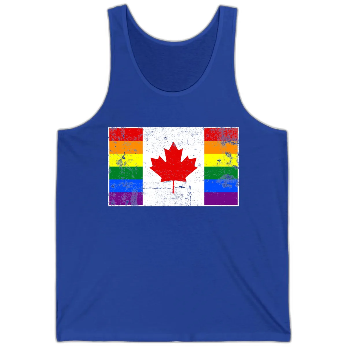 Canada Pride Rainbow Flag Tank in True Royal