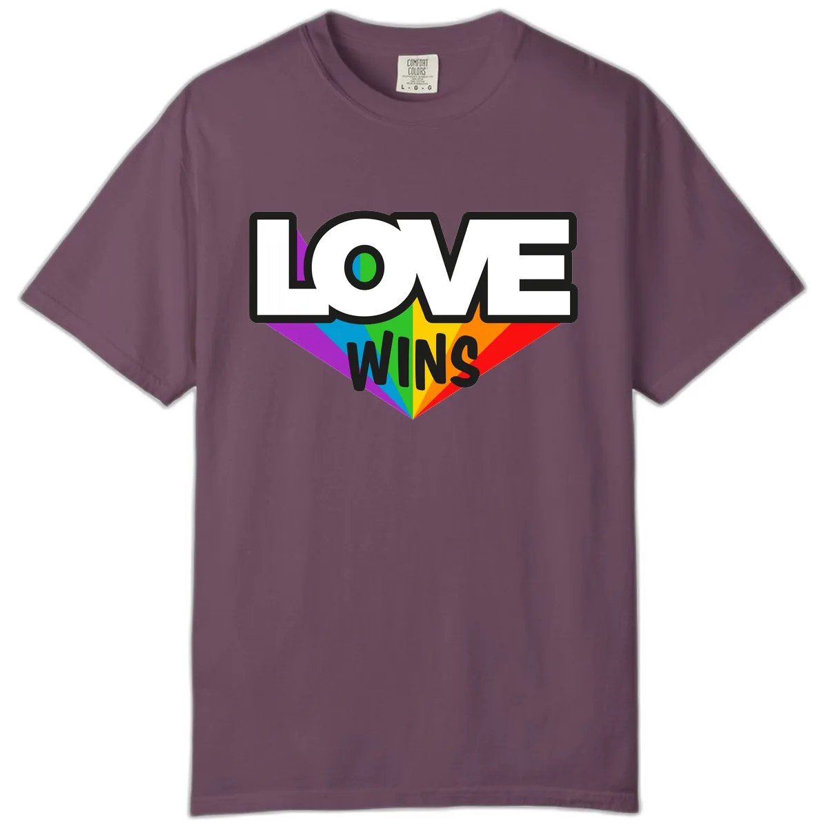 Love Wins Pride Wings Comfort Color in Berry