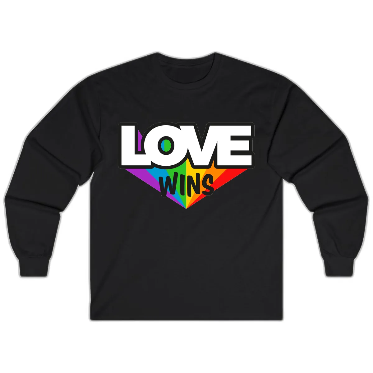 Love Wins Pride Wings Long Sleeve in Black